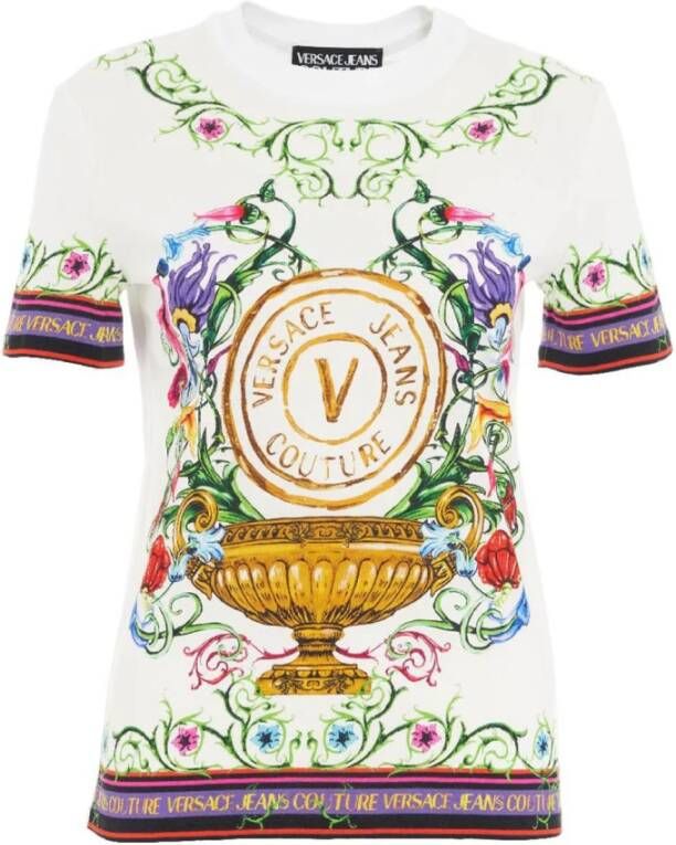 Versace Jeans Couture Luxe Dames T-Shirt Verhoog je Stijl White Dames