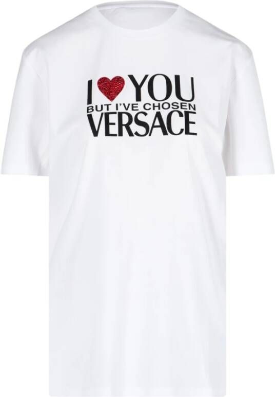 Versace T-shirts en Polos Wit White Dames