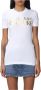 Versace Jeans Couture Witte Crewneck T-shirts en Polos met Logo Print White Dames - Thumbnail 5