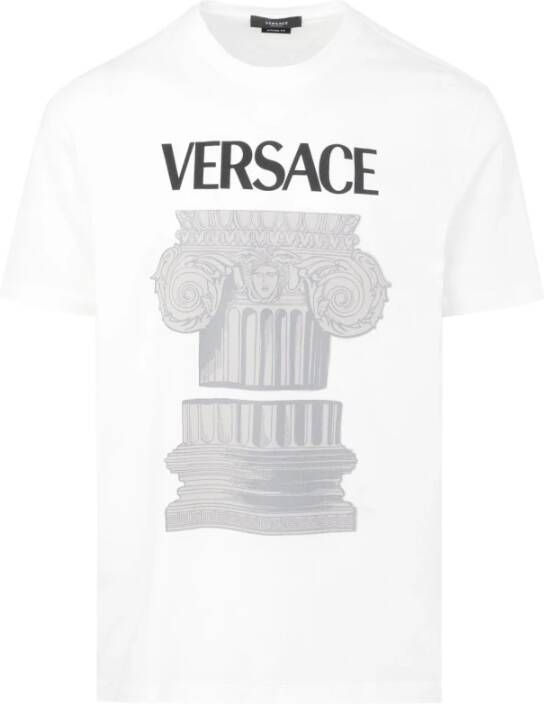 Versace Klassiek Wit Katoenen T-Shirt White Heren