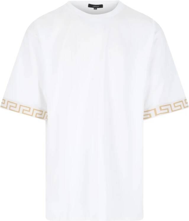 Versace T-shirts en Polos Wit White Heren