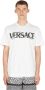 Versace Witte Barocco Silhouette Logo T-Shirt Wit Heren - Thumbnail 1