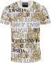 Versace Jeans Couture Christer T-shirt met barokke print en Men`s 73GAH6S0-JS099 Gold Logo Wit Heren - Thumbnail 11