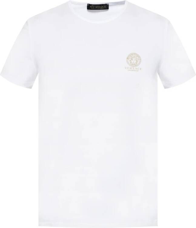 Versace Logo T-shirt White Heren