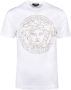 Versace Witte T-shirt met Gouden Medusa Motief White Heren - Thumbnail 1