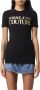 Versace Jeans Couture Witte Crewneck T-shirts en Polos met Logo Print White Dames - Thumbnail 3