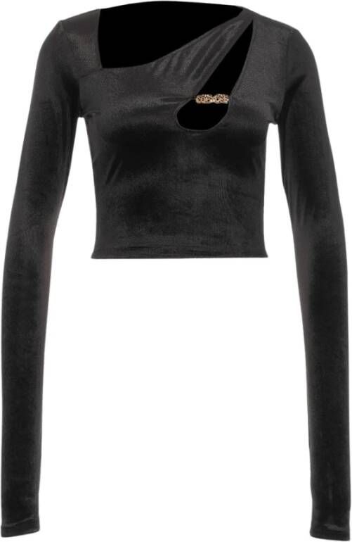 Versace Jeans Couture Dameskleding T-shirts en polo`s Zwart Aw23 Black Dames