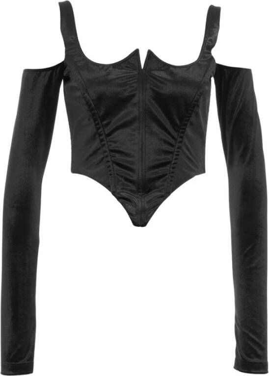 Versace Dameskleding T-shirts en polo`s Zwart Aw23 Black Dames