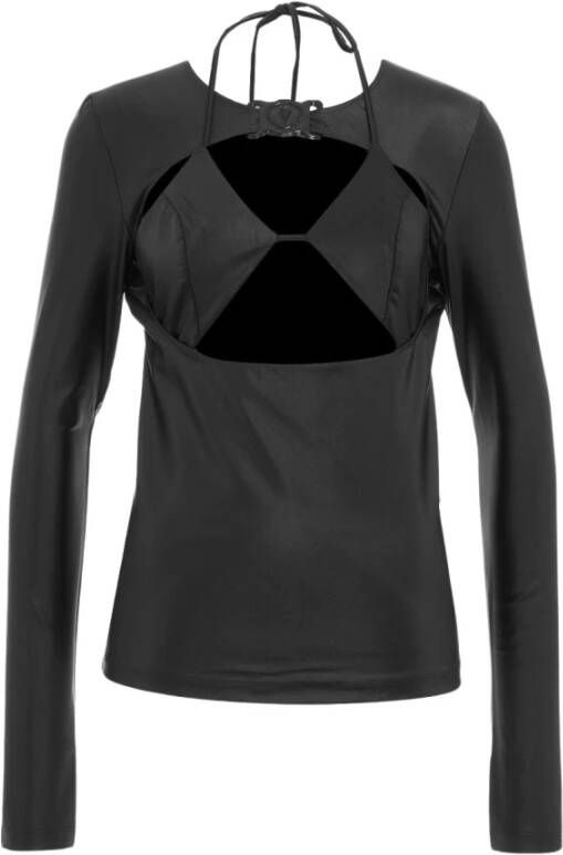 Versace Dameskleding T-shirts en polo`s Zwart Aw23 Black Dames