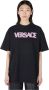 Versace Zwart T-shirt met rozenprint Black Dames - Thumbnail 1