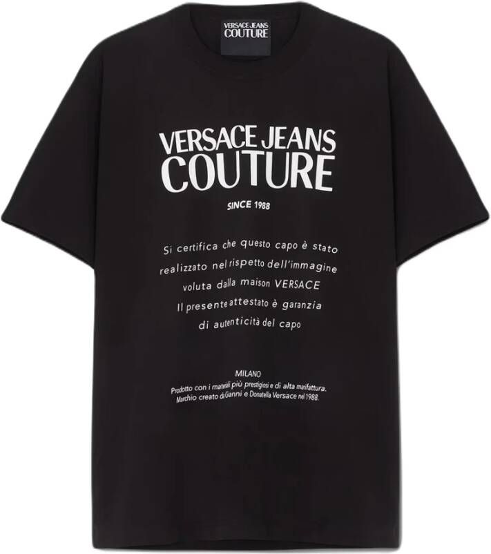 Versace T-Shirts Zwart Heren