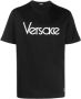 Versace Zwarte T-shirts en Polos met Tribute Borduurwerk Black Heren - Thumbnail 1