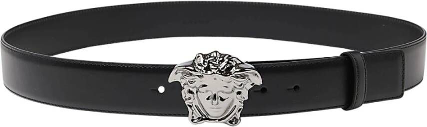 Versace The Medusa Leather Belt Zwart Heren