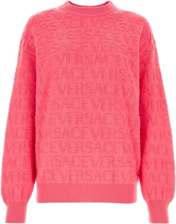 Versace Pullover met ronde hals Pink Dames