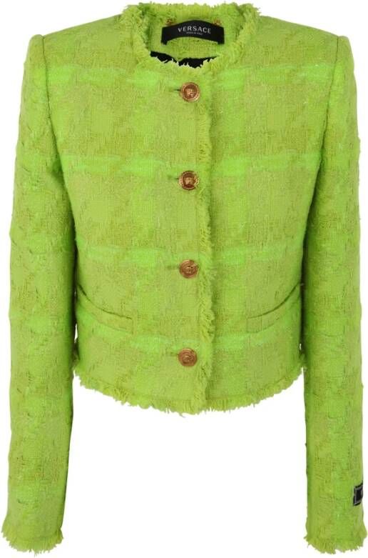 Versace Tweed jasje Groen Dames