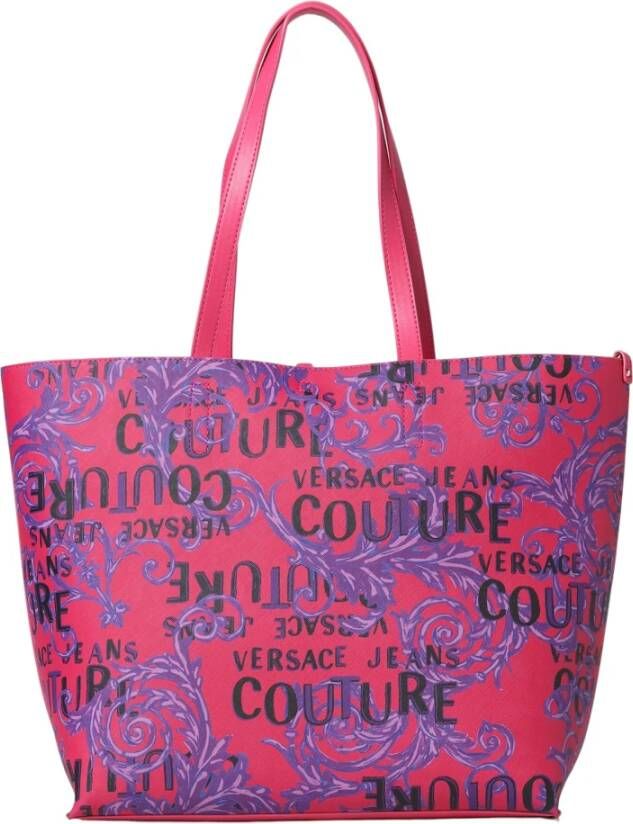 Versace Jeans Couture Omkeerbare Fuchsia Schoudertas voor Dames Pink Dames