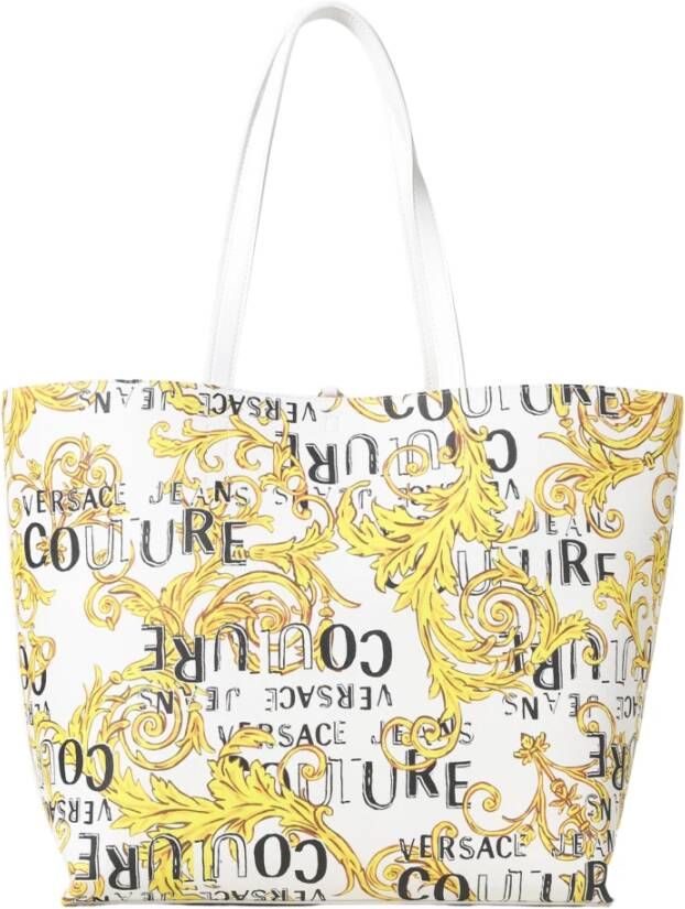 Versace Jeans Couture Witte Schoudertas met Barokprint en Afneembare Pouch Multicolor Dames - Foto 3