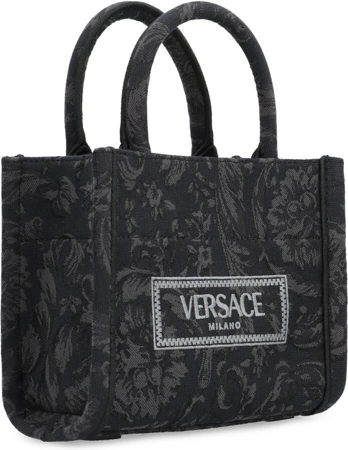 Versace Geborduurde mini Athena Barocco winkeltas Black Dames - Foto 3