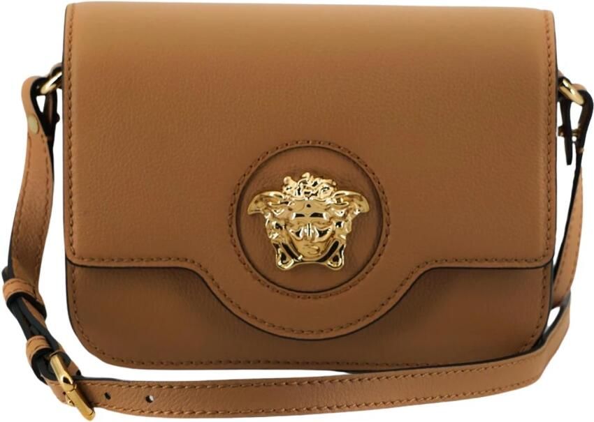 Versace Schoudertas Medusa Mini Crossbody Camel Leder - Foto 5
