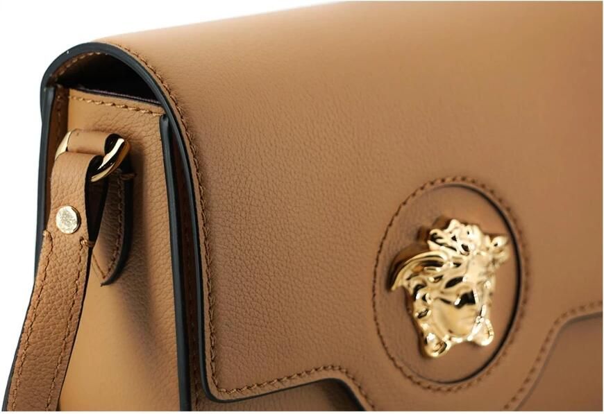 Versace Schoudertas Medusa Mini Crossbody Camel Leder - Foto 4