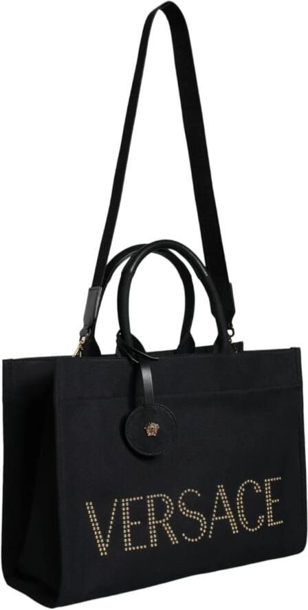 Versace Dames Schoudertas met Leren Details Black Dames - Foto 4