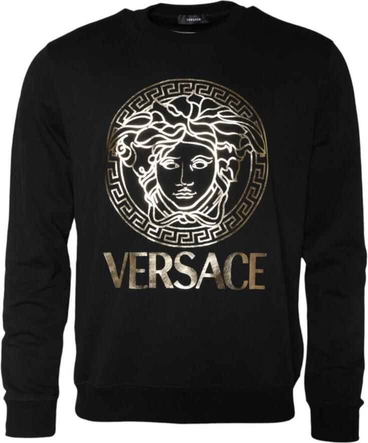 Versace Sweater Medusa Head Sweatshirt Zwart Goud - Foto 5