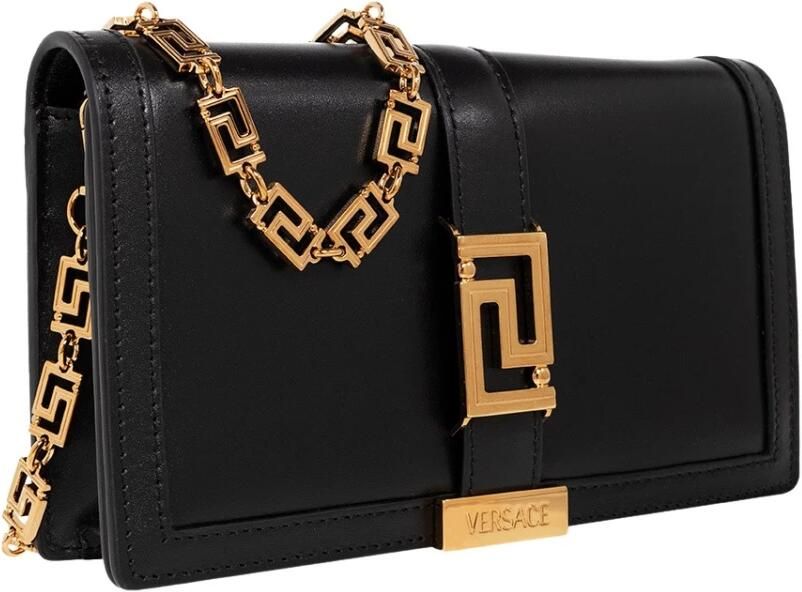Versace Crossbody bags Greca Goddess Wallet On Chain Leather Black in zwart - Foto 5