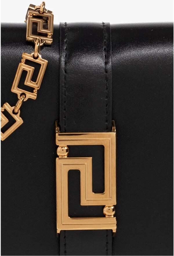 Versace Crossbody bags Greca Goddess Wallet On Chain Leather Black in zwart - Foto 4