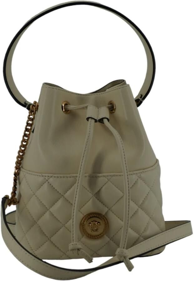 Versace Schoudertas La Medusa Gewatteerde Leren Bucket Bag - Foto 5