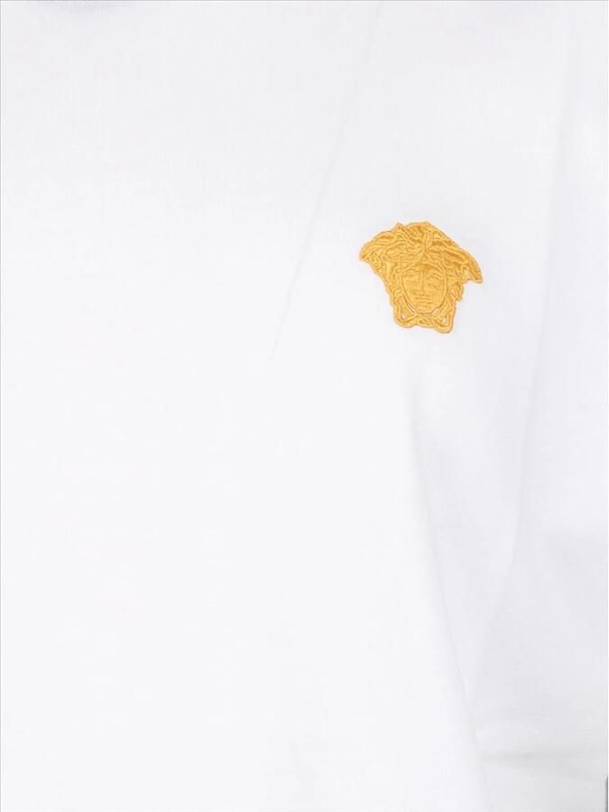 Versace Geborduurd Medusa T-shirt White Heren