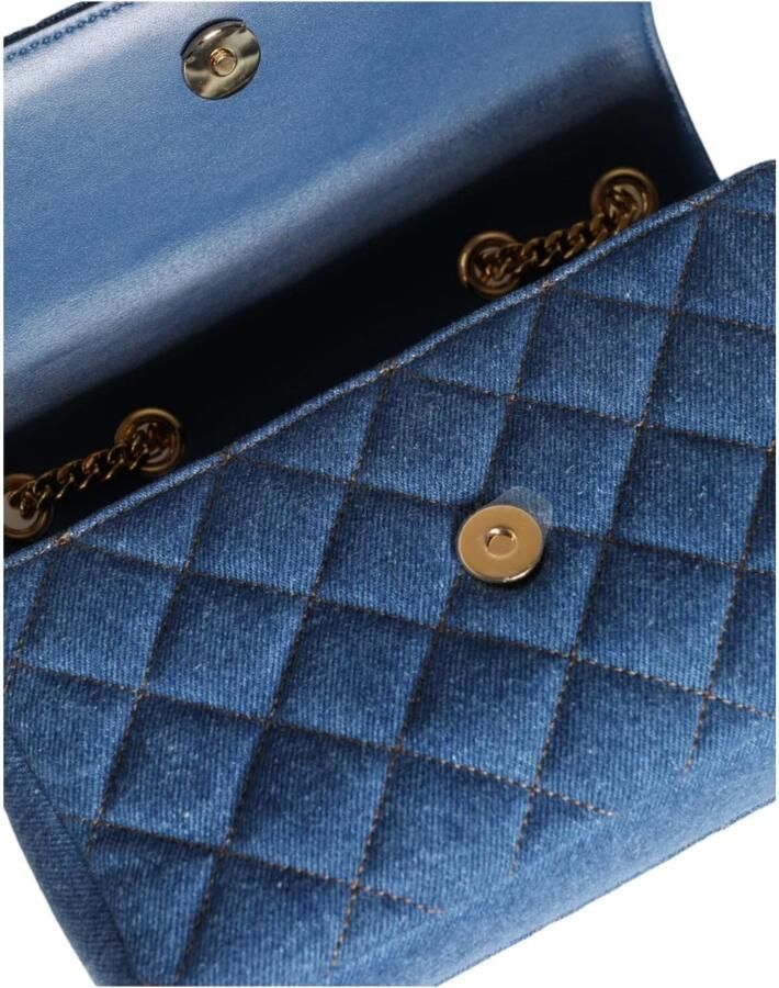 Versace Gewatteerde Dames Schoudertas Magnetische Sluiting Blue Dames - Foto 2