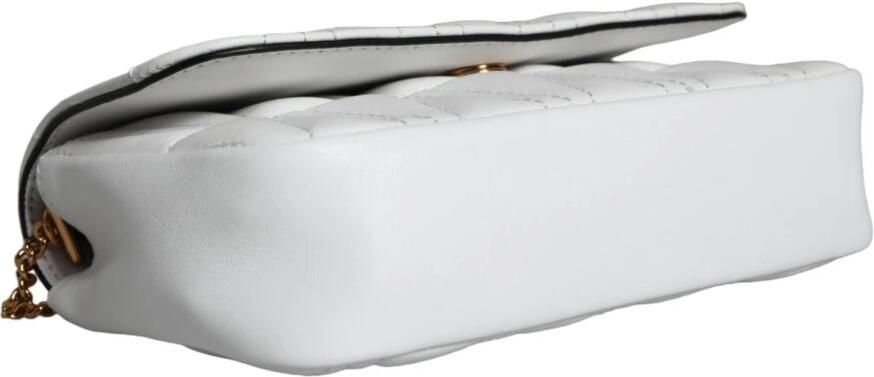 Versace Gewatteerde Leren Crossbody Tas met Verstelbare Band White Dames - Foto 4