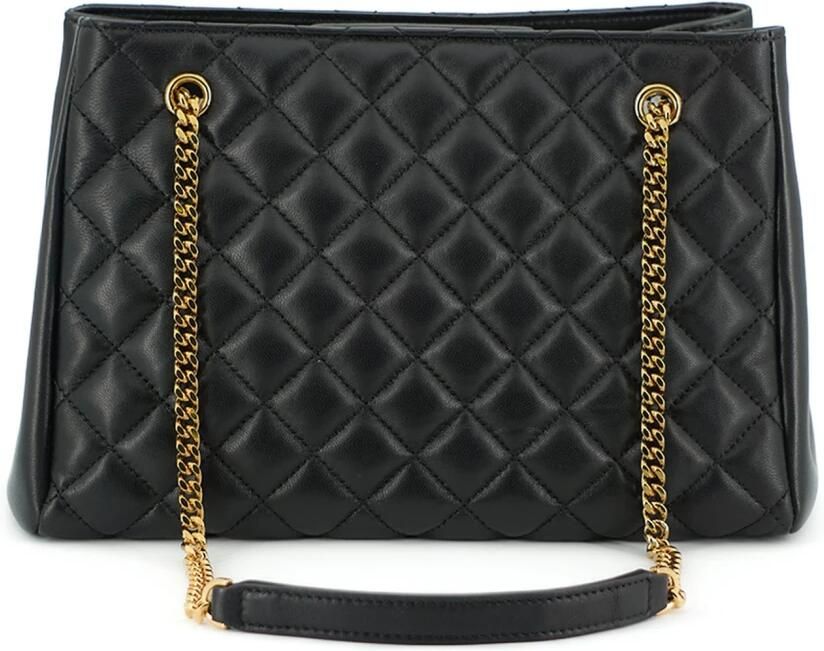 Versace Zwarte Gewatteerde Nappa Leren Medusa Tote Handtas Black Dames - Foto 2