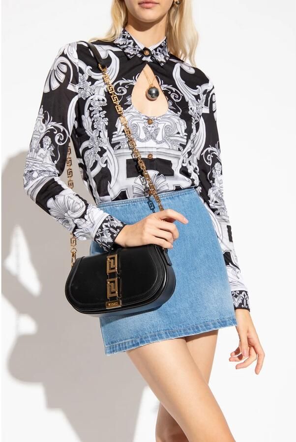 Versace Crossbody bags Greca Goddess Shoulder Bag in black - Foto 3