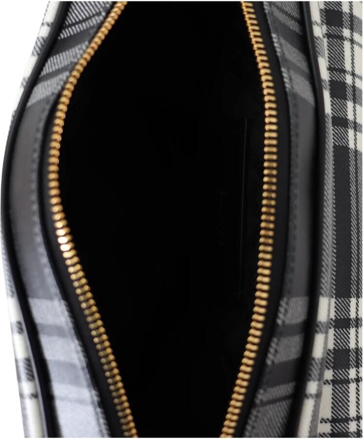 Versace Grijze Stoffen & Leren Crossbody Tas Gray Dames - Foto 2