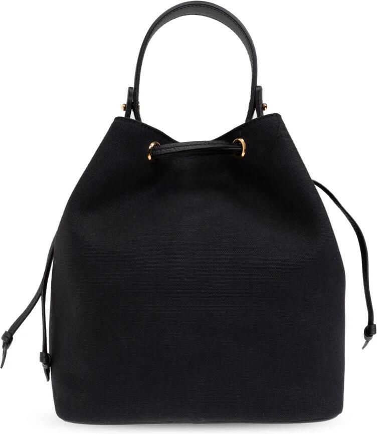 Versace Medusa Bucket Bag met Trekkoordsluiting Black Dames