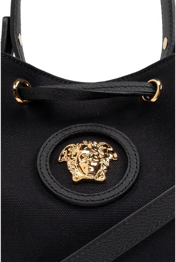 Versace Medusa Bucket Bag met Trekkoordsluiting Black Dames - Foto 3