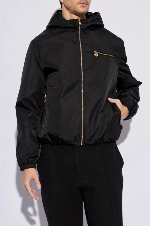 Versace Capuchonjas met ritssluiting en verstelbare zoom Black Heren - Foto 5