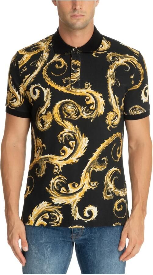 Versace Jeans Couture Abstract Multicolor Polo Shirt Logo Multicolor Heren - Foto 4