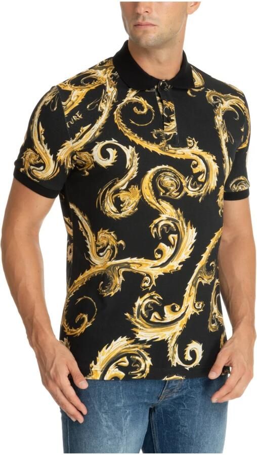 Versace Jeans Couture Abstract Multicolor Polo Shirt Logo Multicolor Heren - Foto 2