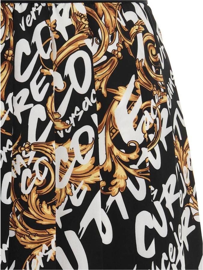 Versace Jeans Couture Zwarte Crepe Rok Black Dames - Foto 3