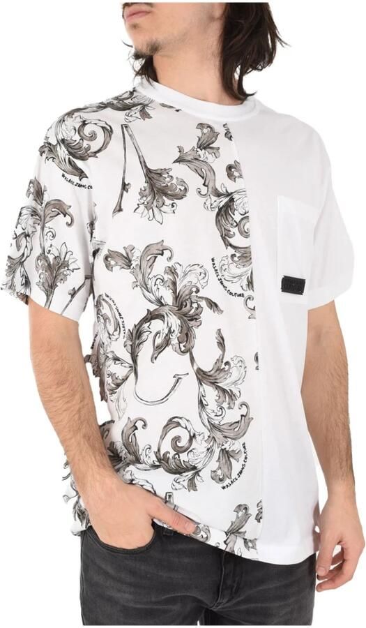 Versace Jeans Couture Bloemenprint Katoenen T-shirt White Heren - Foto 7