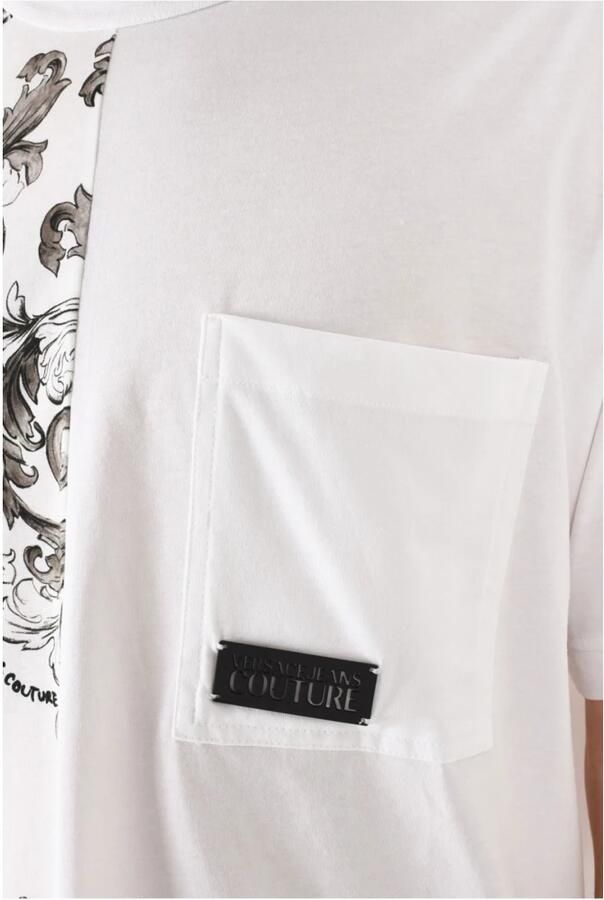 Versace Jeans Couture Bloemenprint Katoenen T-shirt White Heren