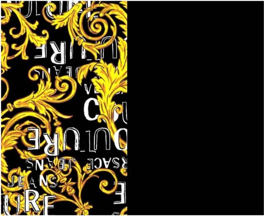 Versace Jeans Couture Zwarte Logo Couture Schoudertas voor Dames Black Dames