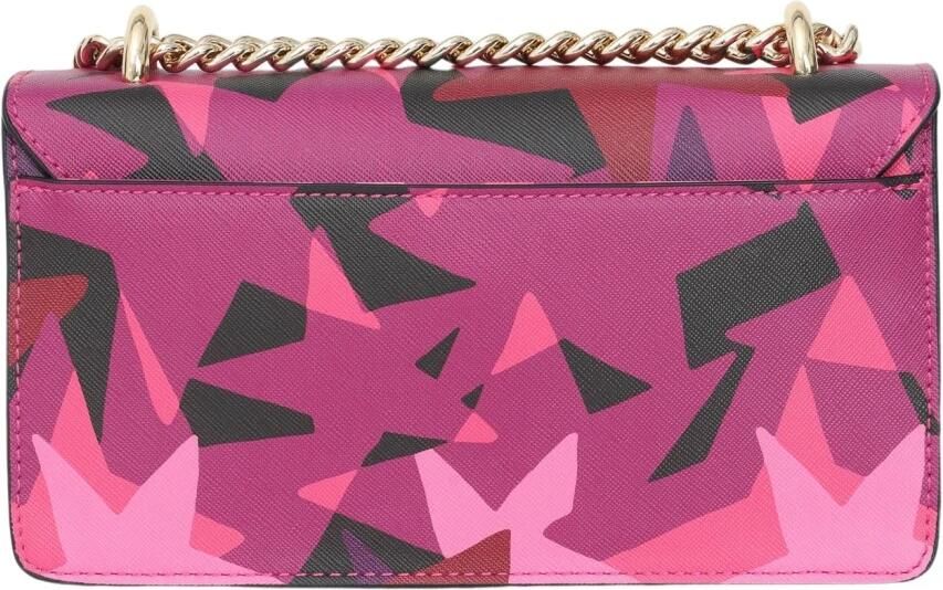 Versace Jeans Couture Donkerroze Crossbody Tas met Sterrenprint en Gouden Logo Pink Dames - Foto 4