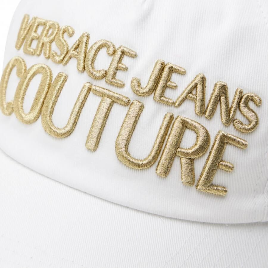 Versace Jeans Couture Geborduurde Pet Verhoog je Stijl White Unisex