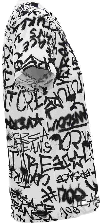 Versace Jeans Couture Witte T-shirts en Polos met Contrasterende Letters White Heren - Foto 8