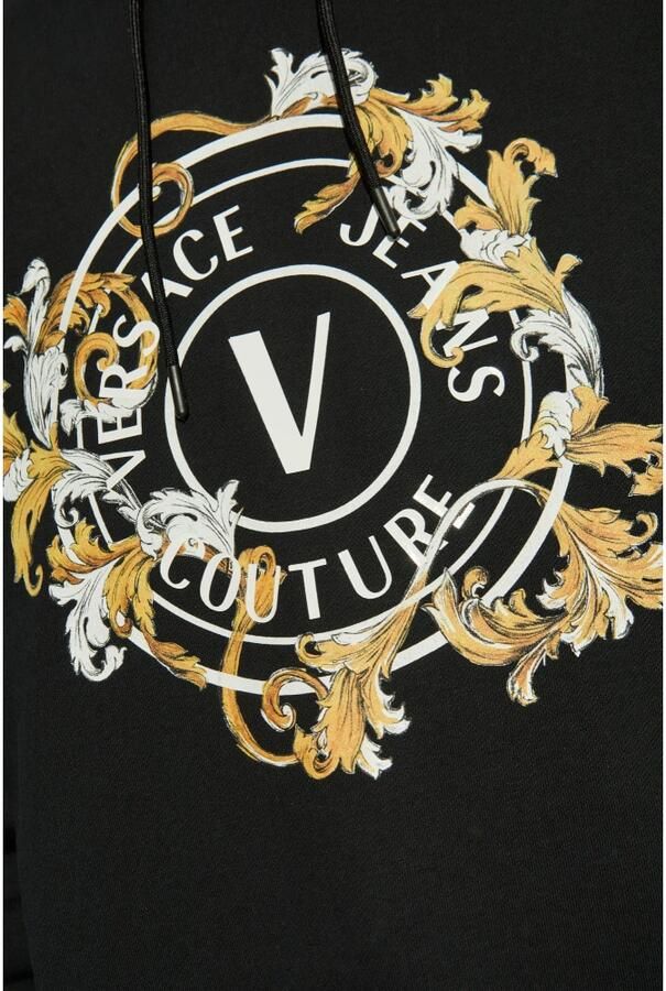 Versace Jeans Couture Logo Regular Hoodie Black Heren