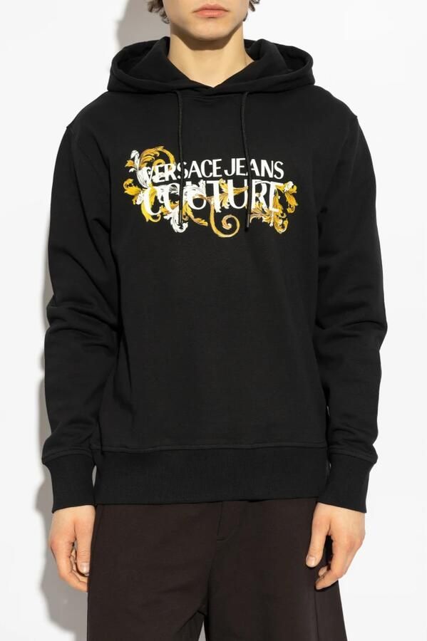 Versace Jeans Couture Zwarte Hoodie met Logo Black Heren - Foto 3