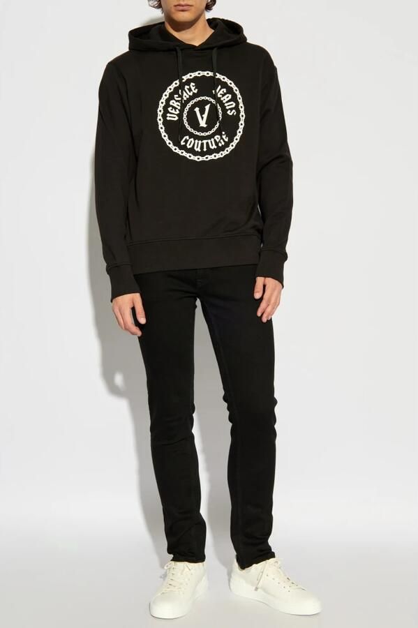 Versace Jeans Couture Zwarte Sweatshirt voor Mannen Aw24 Black Heren - Foto 2